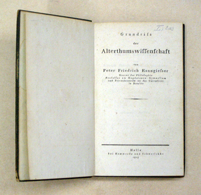 Grundriss der Alterthumswissenschaft