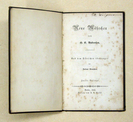 Neue Mährchen [Märchen] von H. C. Andersen