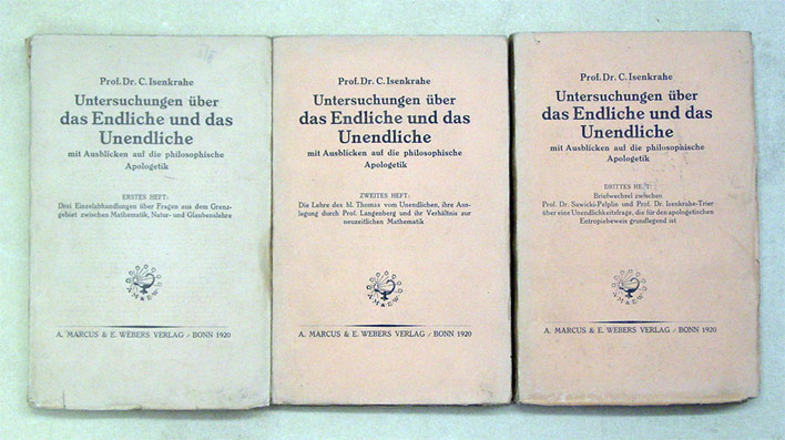 Untersuchungen über das Endliche und das Unendliche mit Ausblicken auf die philosophische Apologetik