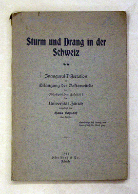 Sturm und Drang in der Schweiz