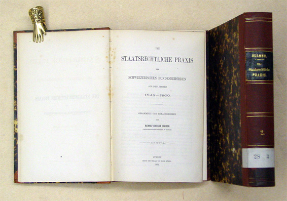 Die staatsrechtliche Praxis der schweizerischen Bundesbehörden aus den Jahren 1848 - 1860 [Bd. 2: 1848 - 1863]
