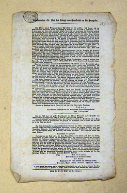 Proklamation Sr. Maj. des Königs von Frankreich an die Franzosen [vom 28. Juni 1815]