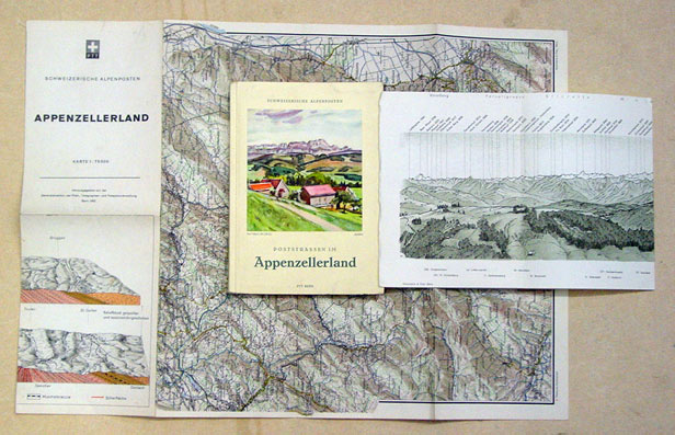 Schweizerische Alpenposten. Poststrassen im Appenzellerland