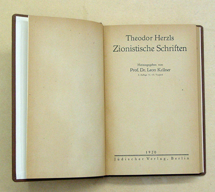 Thedor Herzl’s Zionistische Schriften