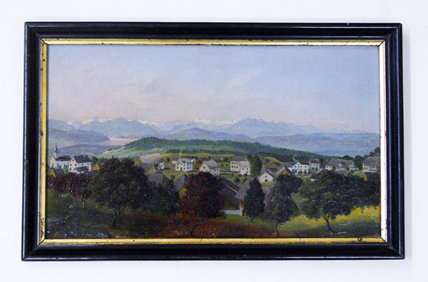 Aeugst (Bezirk Affoltern) a. Albis mit Zugersee und Rigi