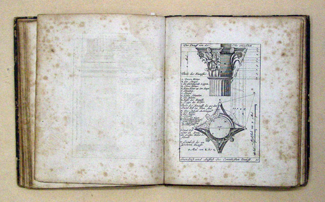 Jakob Barozzi von Vignola bürgerliche Baukunst nach den Grundregeln der fünf Säulenordnungen mit nöthigen Anmerkungen vermehrt von Johann Rudolph Fäsch