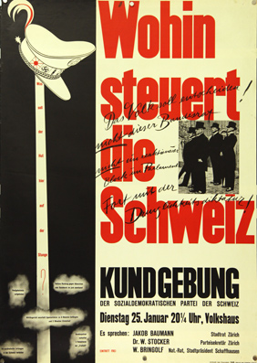 Plakat - Wohin steuert die Schweiz.