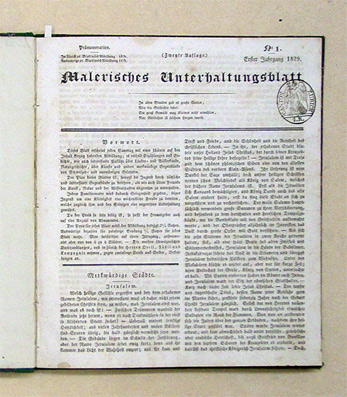 Malerisches Unterhaltungsblatt