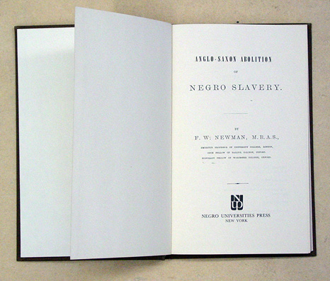 Anglo-Saxon Abolition of Negro Slavery