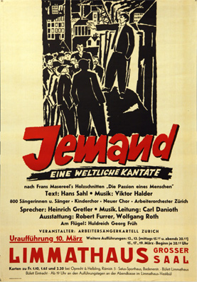 Plakat - Jemand - Eine weltliche Kantate