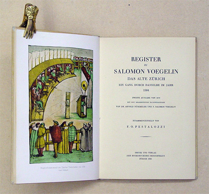Register zu Salomon Voegelin: «Das alte Zürich. Ein Gang durch dasselbe im Jahr 1504»