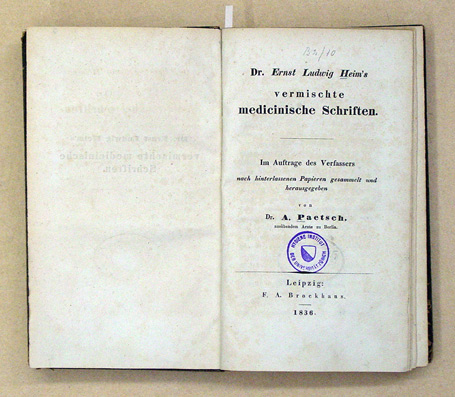 Dr. Ernst Ludwig Heim’s vermischte medicinische Schriften