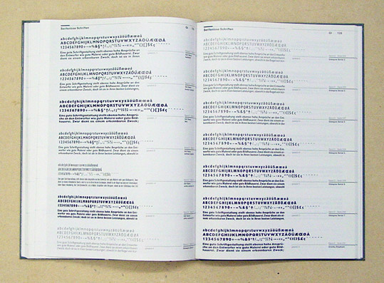 Schriftenübersicht und Suchhilfen, Typografisches Kompendium