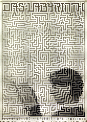 Plakat - Buchhandlung Galerie «Das Labyrinth», Basel