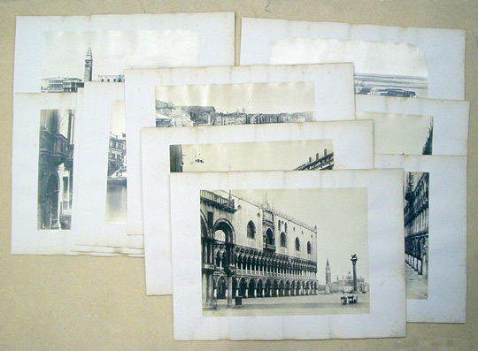 Venedig: 10 Orig.- Photographien (Vintage Albumin-Abzüge)