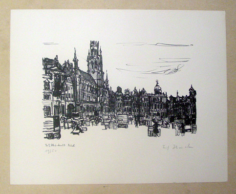 Sechs Lithographien von Fritz Zbinden