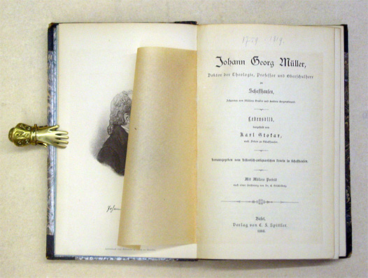 Johann Georg Müller, Doktor der Theologie, Professor und Oberschulherr zu Schaffhausen, Johannes von Müllers Bruder und Herders Herzensfreund