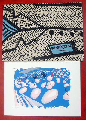 Winterreise - Mappe mit 7 Farbsiebdrucken