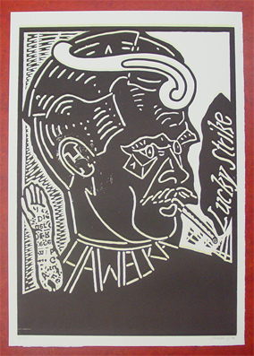 Portrait H. C. Artmann Lucky Strike rauchend - Hawelka