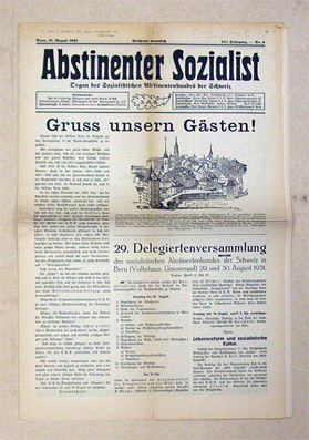 Abstinenter Sozialist. Organ des Sozialistischen Abstinentenbundes der Schweiz