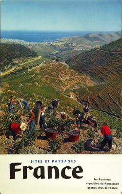 Plakat - France - Sites & Paysages - Les Pyrénées, Vignobles du Roussillon, Grands crus de France