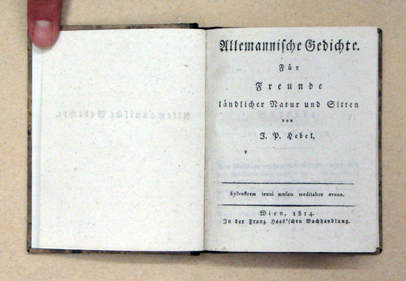 Allemannische Gedichte. Für Freunde ländlicher Natur und Sitten.
