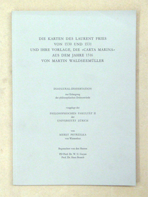Die Karten des Laurent Fries von 1530 und 1531 und ihre Vorlage, die «Carta magna» aus dem Jahr 1516 von Martin Waldseemüller
