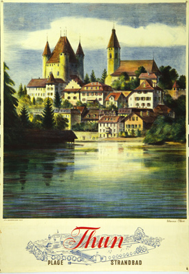 Plakat - Thun Plage Strandbad