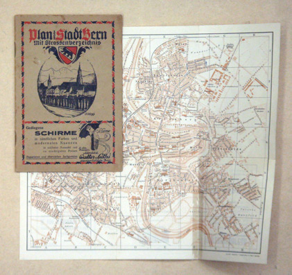 Plan der Stadt Bern mit Strassenverzeichnis