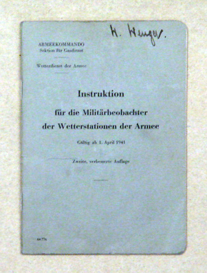 Instruktion für die Militärbeobachter der Wetterstationen der Armee