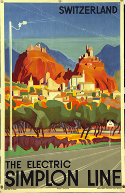 Plakat - Switzerland - The electric Simplon line