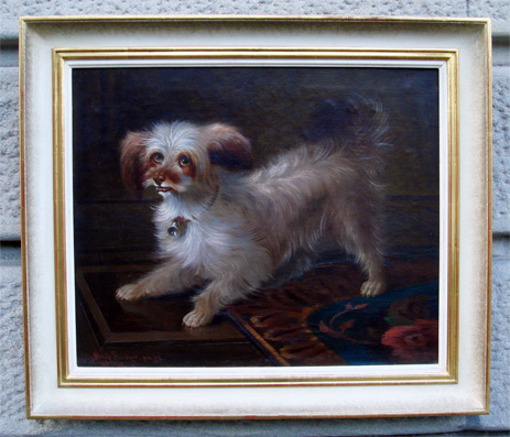 Hund mit Glocke