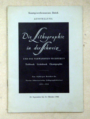 Die Lithographie in der Schweiz und die verwandten Techniken Tiefdruck, Lichtdruck, Chemigraphie