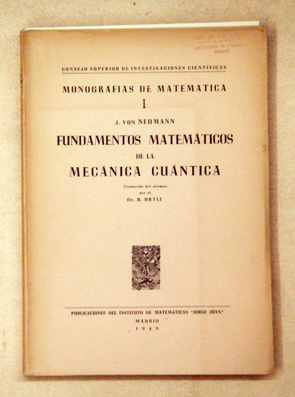 Fundamentos matematicos de la mecanica cuantica