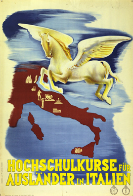 Plakat - Hochschulkurse für Ausländer in Italien