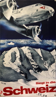 Plakat - Fliegt in die Schweiz