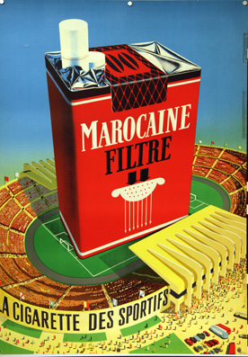 Plakat - Marocaine Filtre - La cigarette des sportifs.