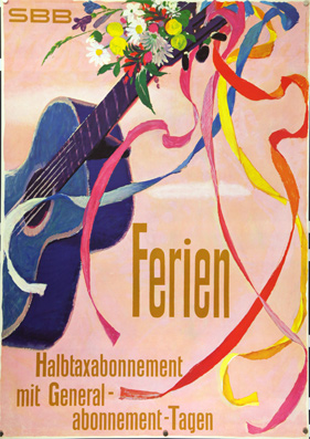 Plakat - Ferien - Halbtaxabonnement mit Generalabonnement-Tagen - SBB