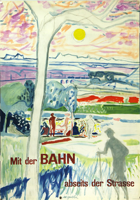 Plakat - Mit der Bahn abseits der Strasse