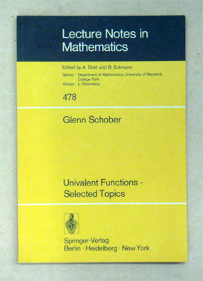 Univalent Functions - Selected Topics
