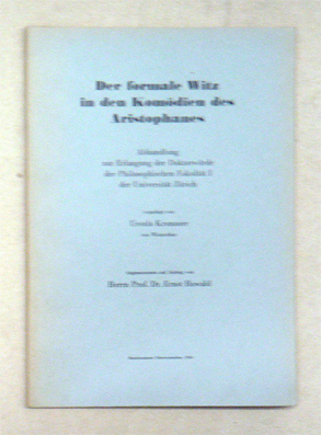 Der formale Witz in den Komödien des Aristophanes