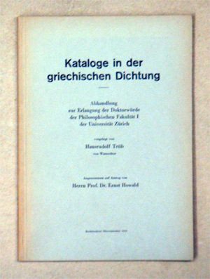 Kataloge in der griechischen Dichtung