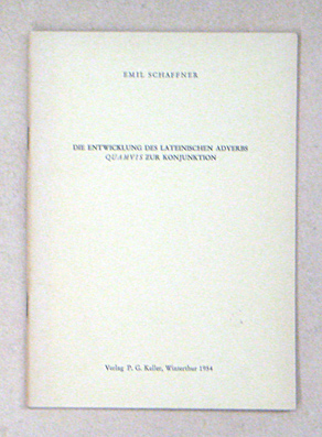 Die Entwicklung des lateinischen Adverbs quamvis zur Konjunktion
