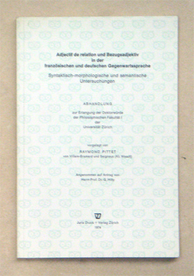 Adjectif de relation und Bezugsadjektiv in der französischen und deutschen Gegenwartssprache