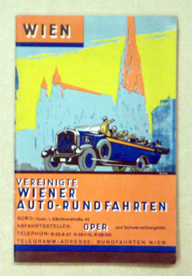 Programm der Vereinigten Wiener Auto-Rundfahrten Wohlgemuth, Domjan & Bäuml