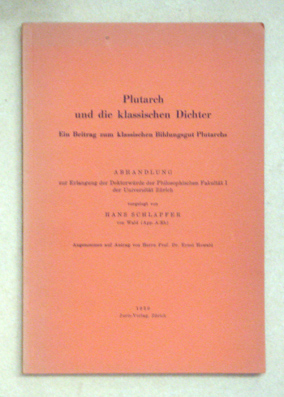 Plutarch und die klassischen Dichter