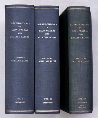 Correspondence of Léon Walras and Related Papers