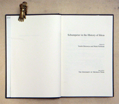 Schumpeter in the History of Ideas