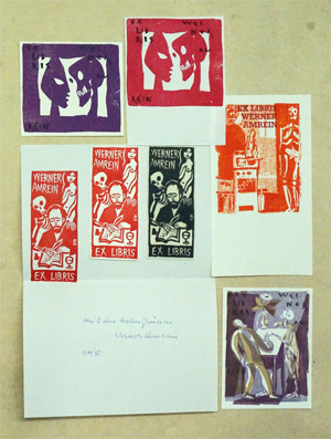 6 Totentanz-Exlibris für Werner Amrein