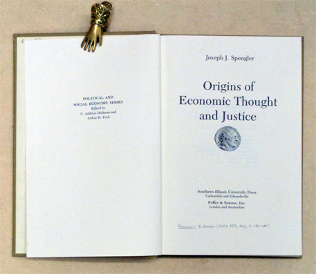 Origins of Economic Thought and Justice